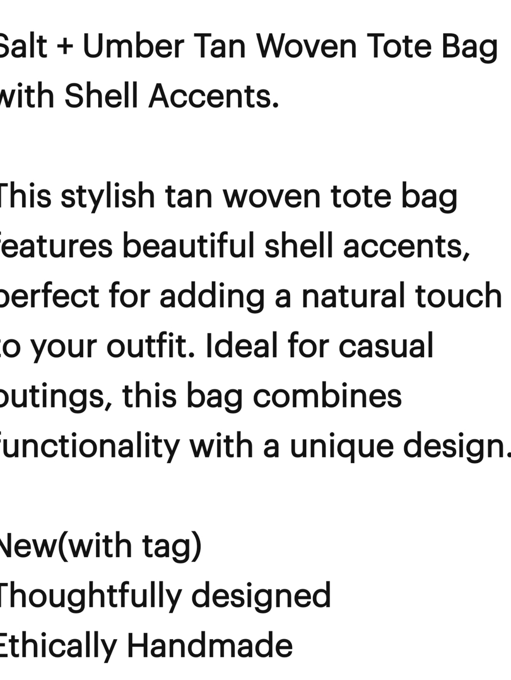 Salt + Umber Isla Seashell Large Tote Bag - Picture 3 of 15